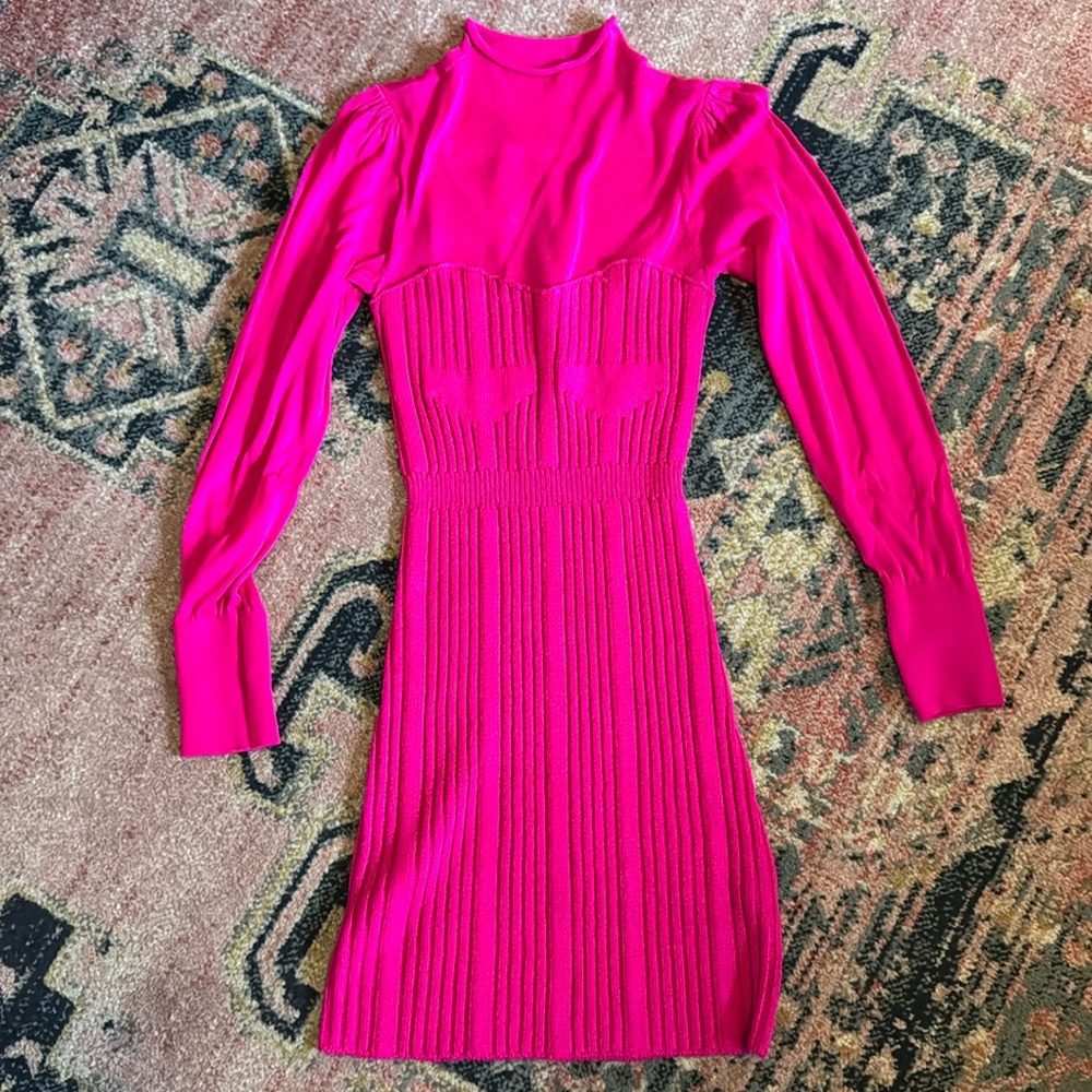 Anthropologie pink sweater dress Size small
